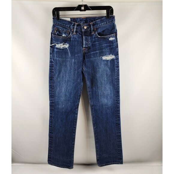Abercrombie & Fitch Jeans Mens 28x30 Slim Straight Button Fly Dark Wash Denim - Picture 1 of 12